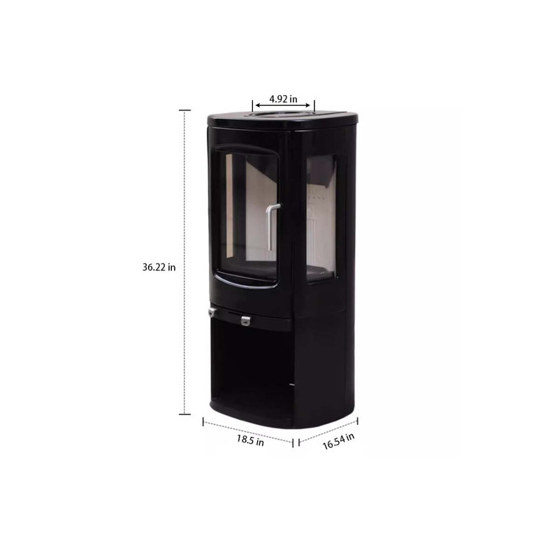 Cast-iron wall heating wood stove