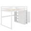 Lit mezzanine double avec tablettes et DEL-809838826