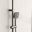 Système de douche gris bronze industriel avec inverseur de piano à 4 voies et pomme de douche à effet pluie-123109851