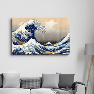 Peinture murale élégante en verre trempé 18,1 po x 28,3 po | 100% verre trempé, épaisseur: 0,16 pouce | Imprimé UV pour des couleurs éclatantes et une durabilité | Parfait pour la décoration intérieure et l'esthétique moderne