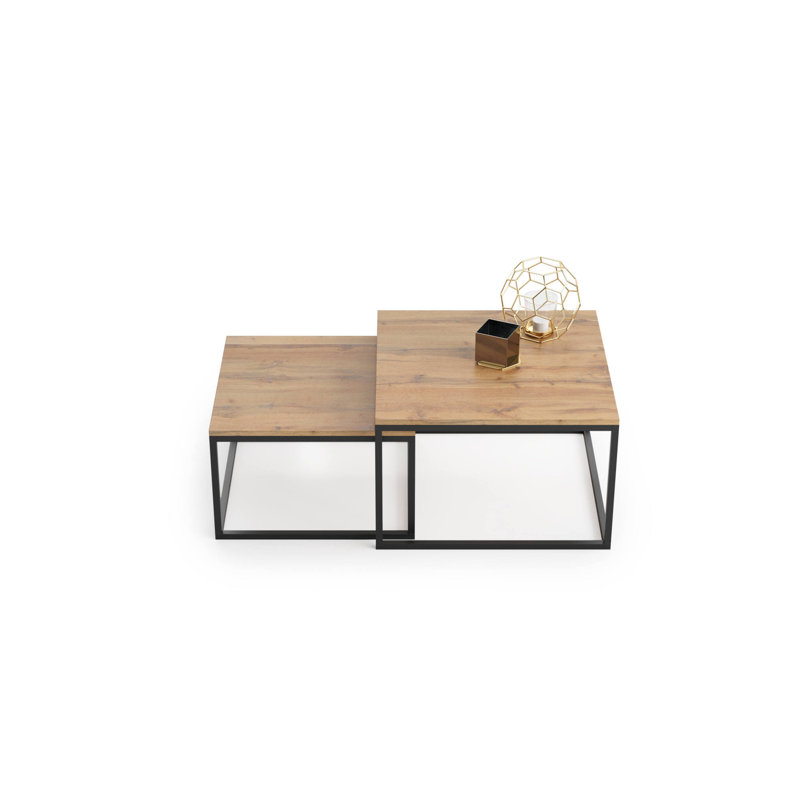 Elcid Sled Coffee Table, Maple, 42 cm x 70 cm x 70 cm