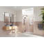 Stellar 62.5 in. x 78 in. Fully Frameless 3 Panel Inline Hinge Shower Door-405822980