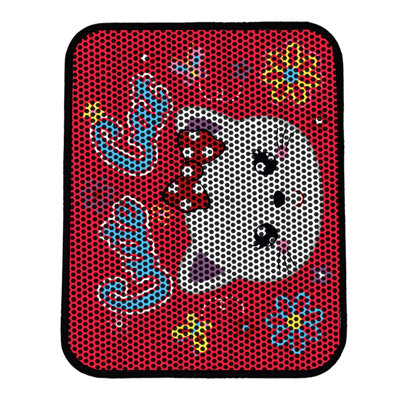 Tapis pour litière de qualité supérieure, 18 po x 24 po | 50% PVC / 50% polyester, lavable à la machine et passer l'aspirateur | Conception durable et facile à nettoyer pour les propriétaires d'animaux de compagnie | Protégez vos planchers des dégâts de la litière