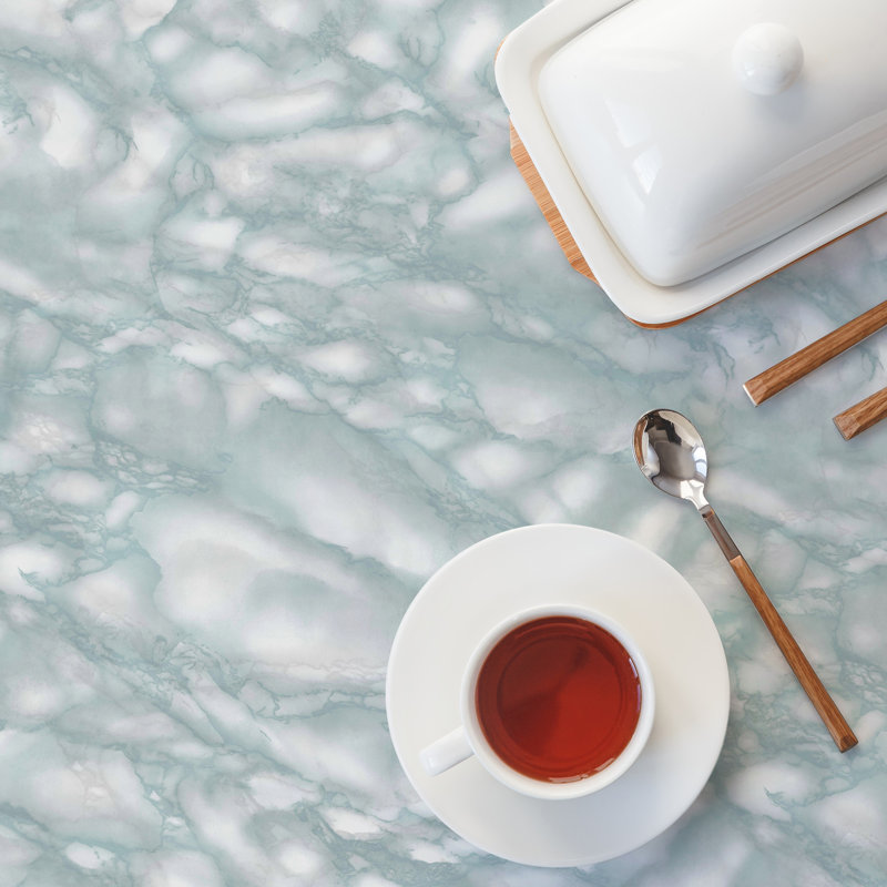 Marble Surface Decal, Light Blue