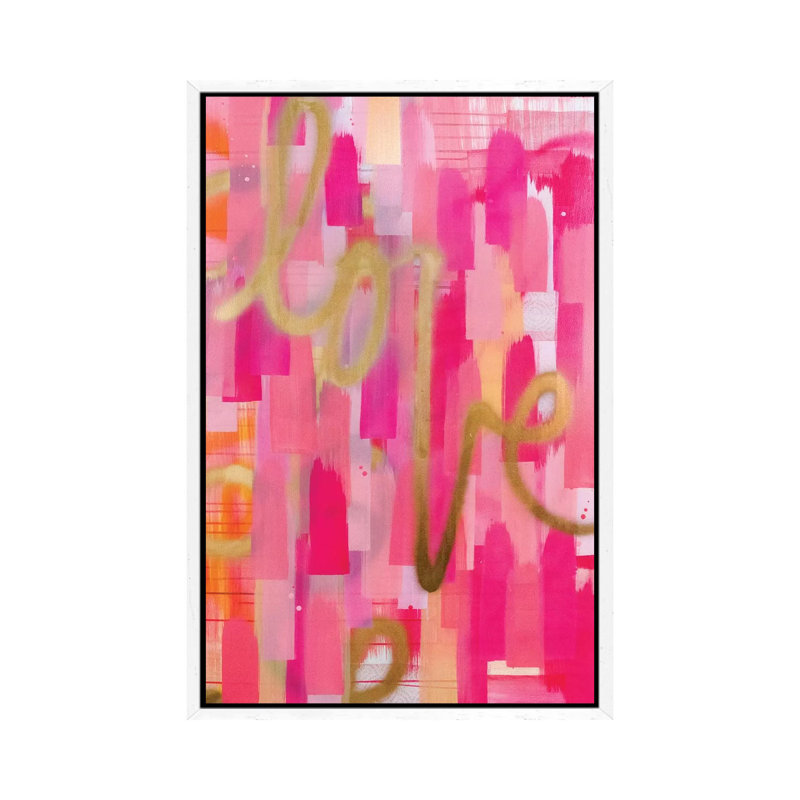 Love by Rashelle Roos - Painting on Canvas, 152.5 cm H x 101.5 cm W, White Framed