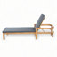 Chaise longue d'extérieur en acacia