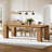 86.61 Inches Long Wood Dining Table For 8 People-324371119