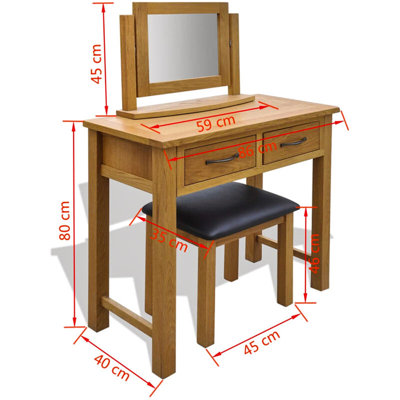 Dido Dressing Table with Mirror