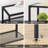 Narrow Console Table, 3-Tier Tempered Glass Sofa Table, Small Side Table, Modern Entryway Table, For Entrance, Living Room, Foyer, Hallway Bedroom, Black BK21XG01G1