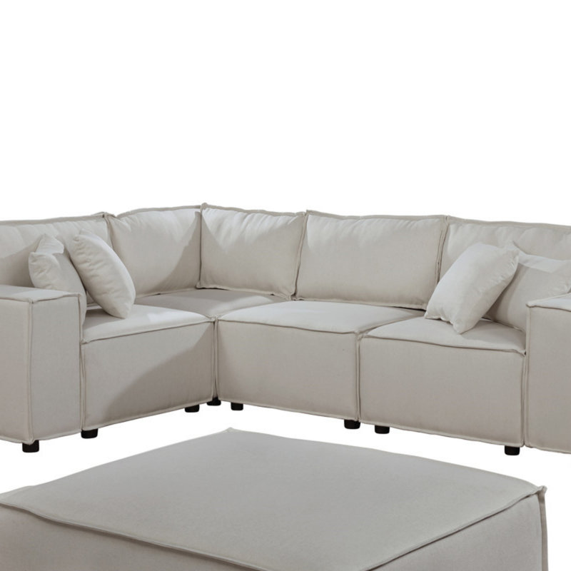 99" Modular Sectional Sofa With Ottoman