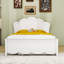 Lit plateforme en bois avec tête de lit et lit gigogne escamotable-818934152