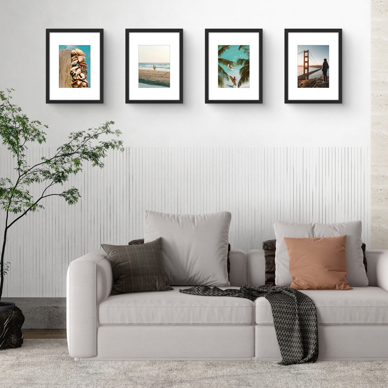 Gallery Matted Frame Set,Wall Mount Display, 12.755" H x 9.763" W x 0.708" D