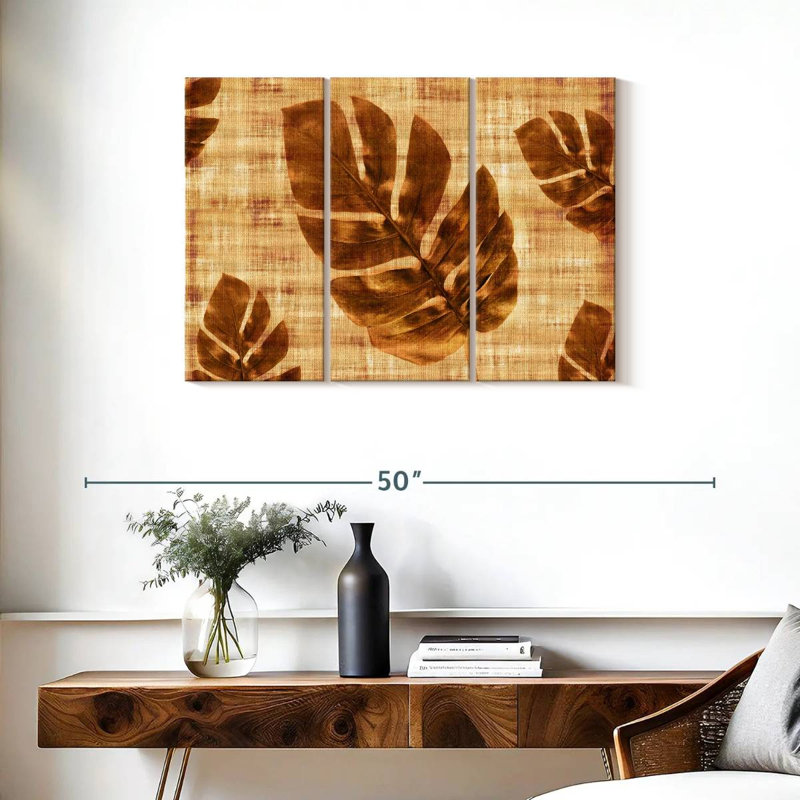 Touch of Monstera, reproduction d'art sur toile, H 24 po x l 38 po x P 1,25 po