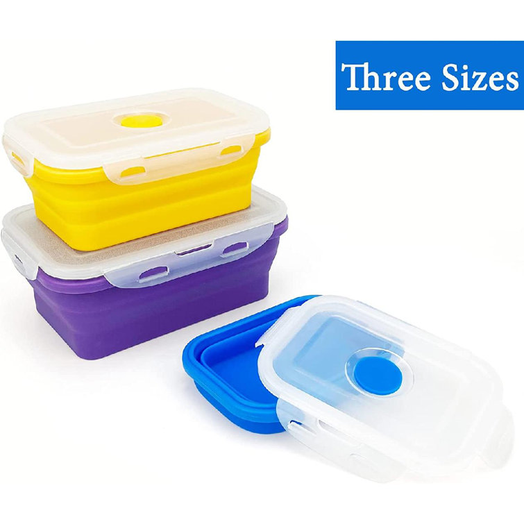 Silicone Food Storage Container - 3 Sets of Different Sizes