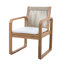 Ensemble de 2 chaises de salle à manger en bois d'acacia avec dossier en corde multi-brun