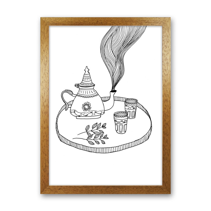 Moroccan Mint by Carissa Tanton - Print, Oak Framed, 88cm H x 64cm W x 3cm D