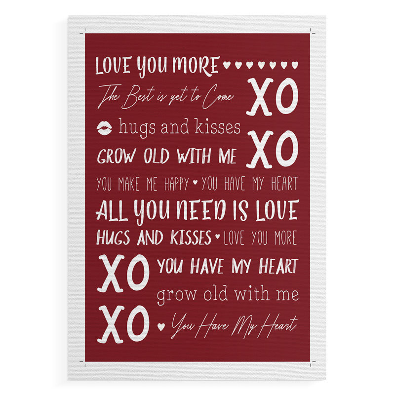 «Love You More», impression sur toile seulement - non encadrée, H 36 po x l 24 po
