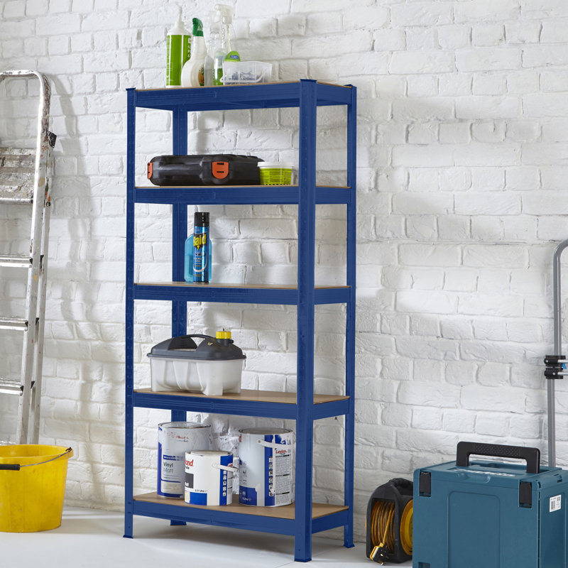 70cm W Metal Shelving Unit, Blue