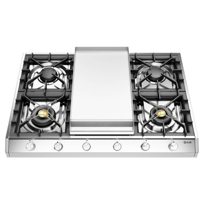 LVE Professional Plus II Series 36 inch Gas Cooktop with 5 Sealed Burners, Griddle