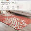 Coastal Seaside Wool Floral Area Rug in Orange-999718871