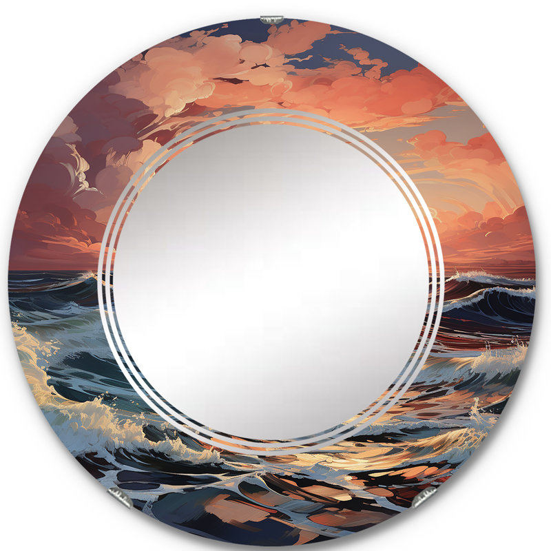Norfolkvale - Miroir mural rond, 24 po x 24 po