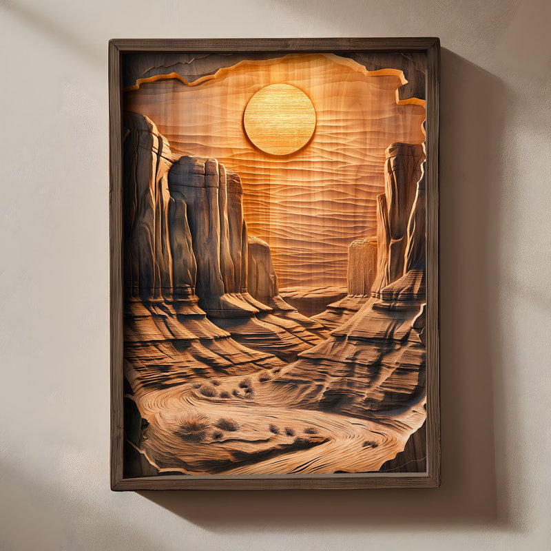 Stunning Decorative Framed MDF Painting, 13.8 x 18.5 x 0.8 inches | 100% MDF with 3 mm Thickness, Elegant Pine Wood Frame | UV Printed Artwork for Home Decor, Perfect for Living Room & Bedroom Accent