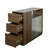 Kitchen Counter Cabinet With 2 Glass Sliding Doors And 3 Side Drawers, Suitable For Reception Room Office, Made Of Wooden Structure Finish, 37.5 In Wide, 30.72 High, 13.32 Deep Countertop Dining