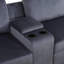 Ensemble de salon modulaire en microfibre gris foncé 8 pièces