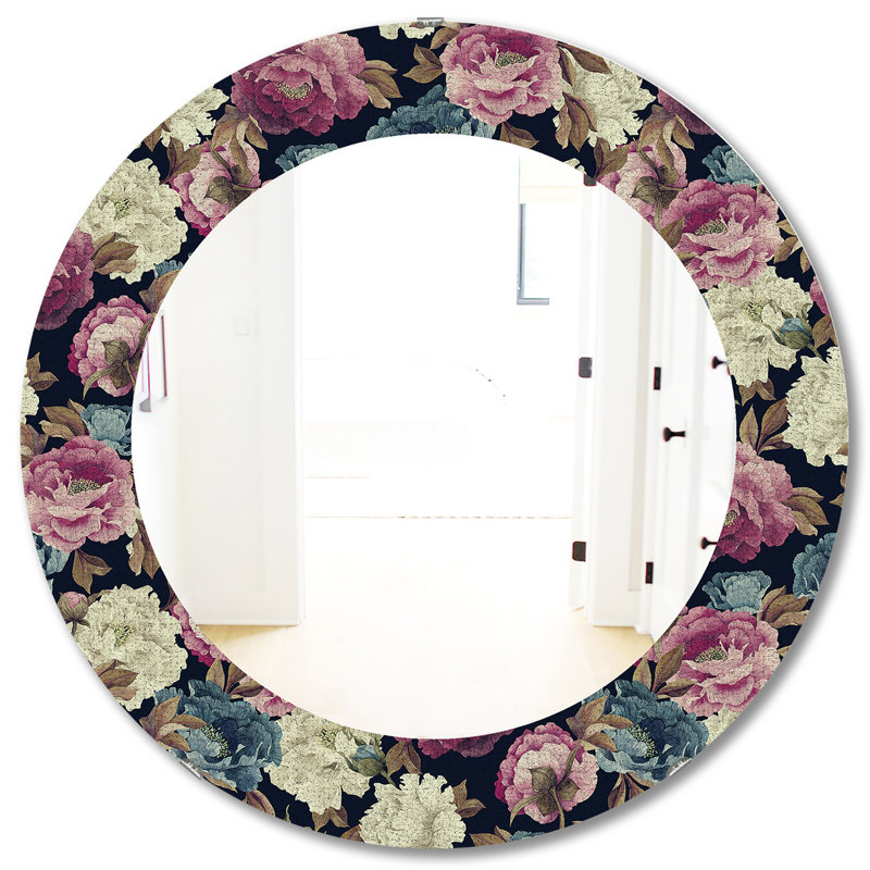 Miroir mural Obsidian Bloom, H 31,5 po x l po