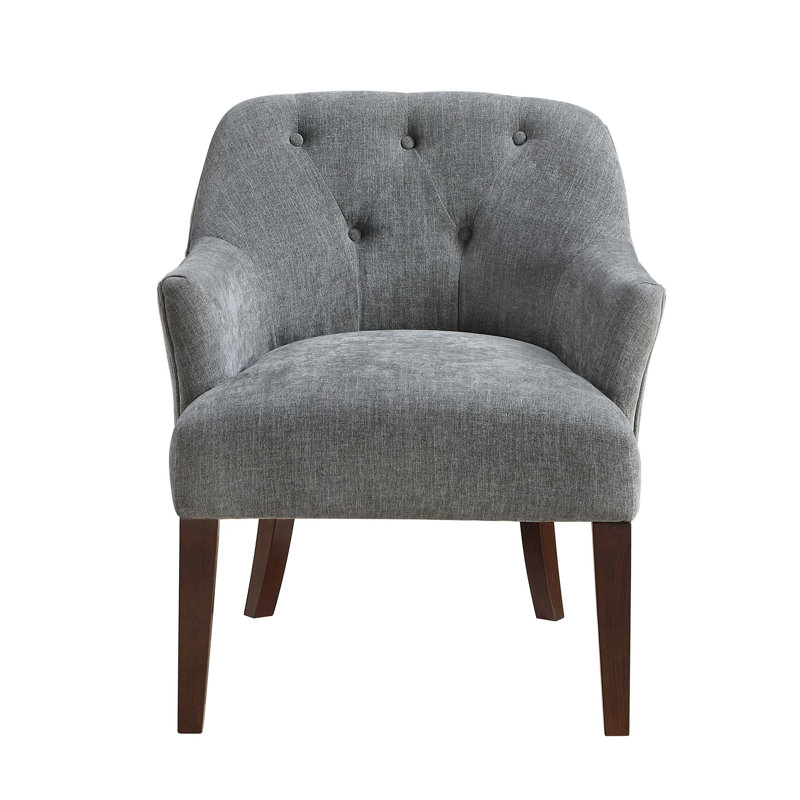 Fauteuil rembourré en tissu 1pc, Gris anthracite
