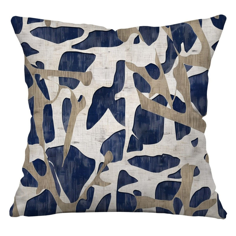 Coussin décoratif réversible en mélange de coton Camouflage, H 16 po x l 16 po