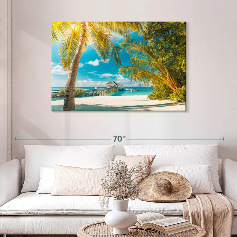 Plage d'été Gillard Maldives, H 30 po x l 45 po