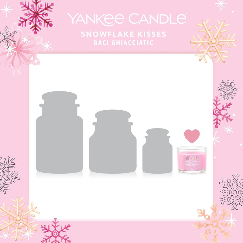 Yankee Candle - 3 Packed Filled Votives - Snowflake Kisses