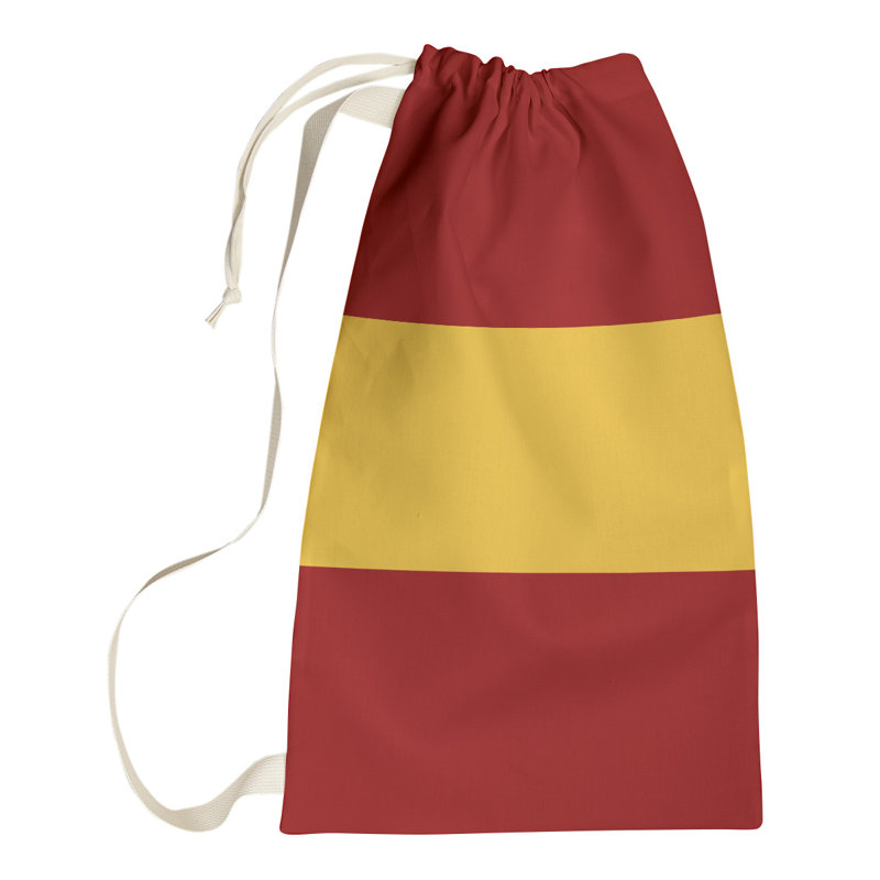 Nashville Fabric Laundry Bag with Handles, Medium (36" H x 28" W x 1.5" D), Nashville Red/Yellow/Red