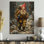 «Red Yellow Autumn Gnome Voyager», impression d'art mural gnome