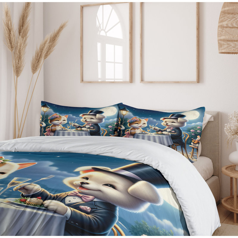 Cat Duvet Cover, Queen Duvet Cover + 2 Standard Shams