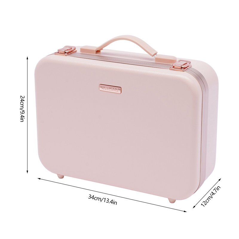 Larencia 13'' Portable Multifunction Makeup Case With LED Mirror, Pink
