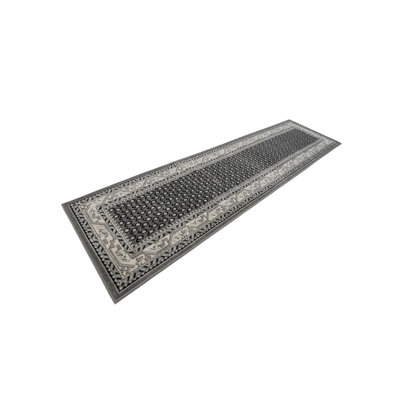 Tapis gris à motif géométrique Swinson