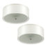 Plafonnier encastré en tissu blanc clair à 3 lumières 13 po Deontee (ensemble de 2)
