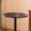 Table de bar contemporaine en métal noir, plateau rond de 24 po, pieds réglables, utilisation à la maison, table élégante pour 40