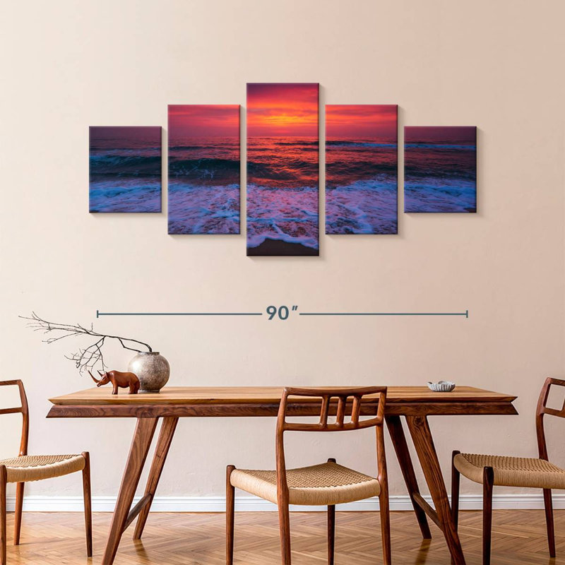 Azaline Sunrise Waves, 42" H x 92" W