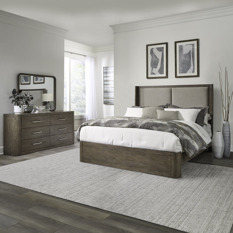 Shaly King Shelter Bed, Dresser & Mirror Bedroom Set, King