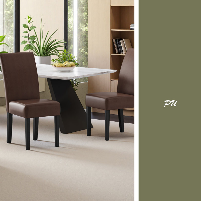 Chaise de salle à manger MP2, Marron foncé