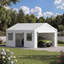 Carport Canopy & Party Tent, Multi-Purpose Portable Garage with Removable Sidewalls and Mesh Windows-216223129-216223120