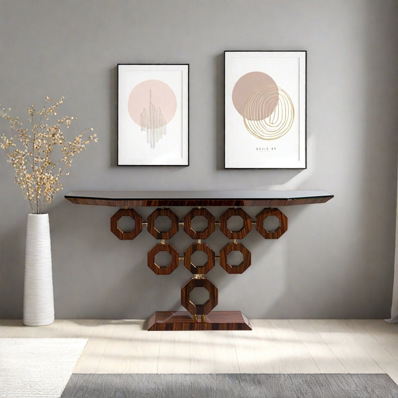 Modern Art Creative Console Table, 33.46" H x 55.12" W x 15.75" D