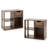  2 Pcs 3-cube Bookshelf 2-tier Open Shelf Bookcase With Drawer Home Storage Organizer