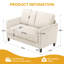 Small 2 seat 48" corduroy sofa, Comfy Sofa Couch with Spring Cushion-942502460