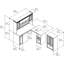 Ensemble de bureau 2 pièces avec rehausse Huckins-511731050