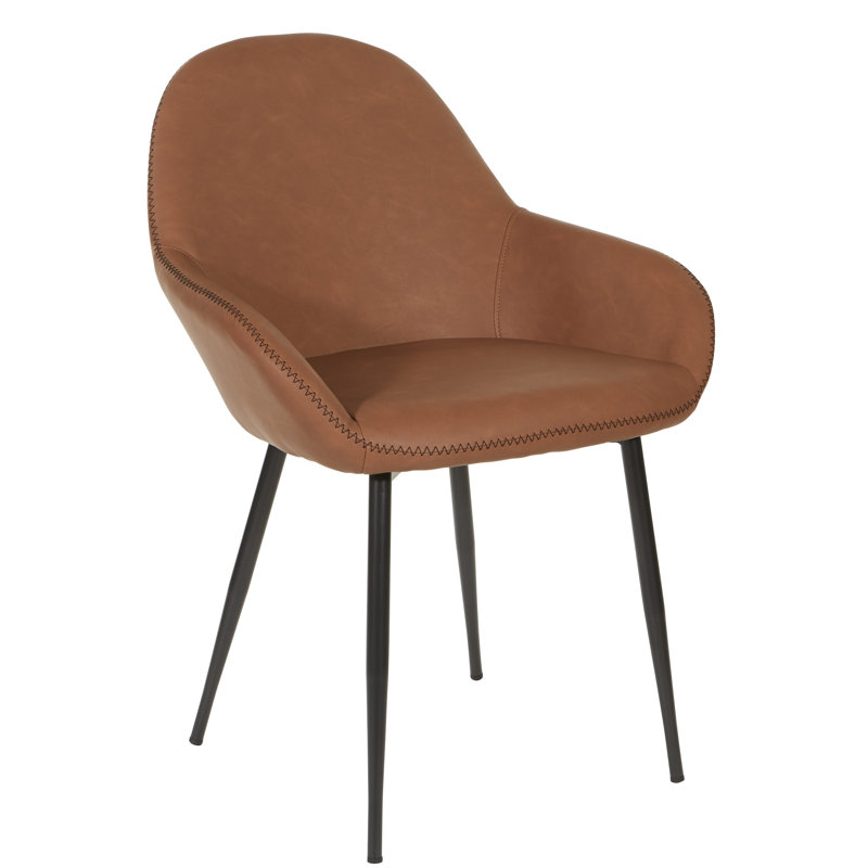 Sabra 19.25 " H Upholstered Side Chair, Saddle Fabric