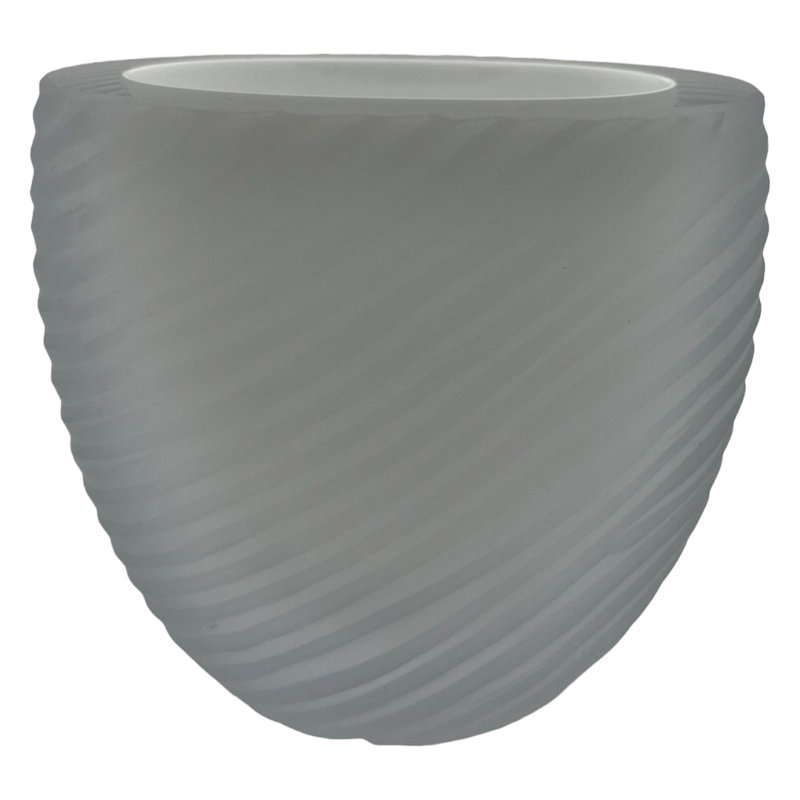 Vase de table en verre Affer, Blanc; gris